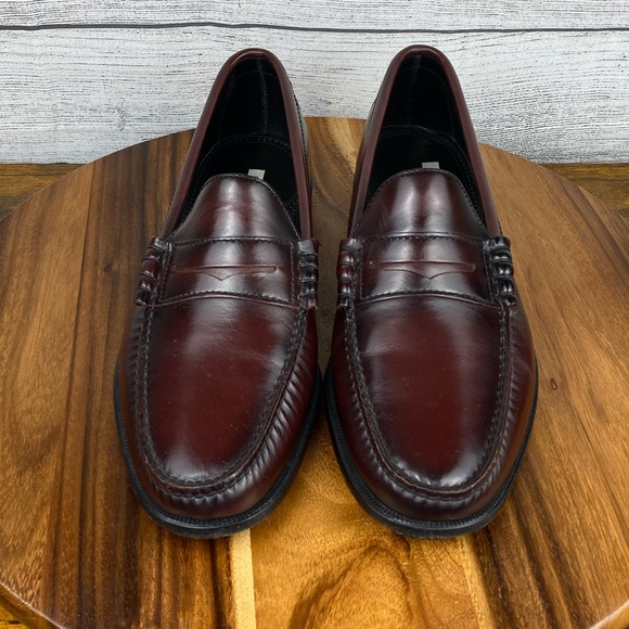 Florsheim Imperial Moc Toe Penny Loafer Burgundy Leather Men’s Shoe Size 12